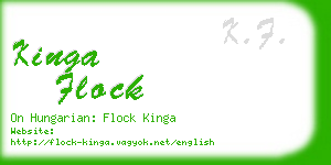 kinga flock business card